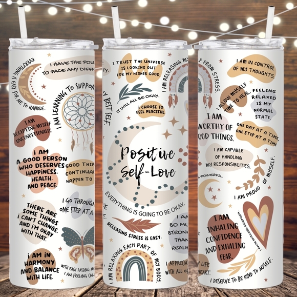 Positive Self Love Metal Tumbler - Picture 1 of 1